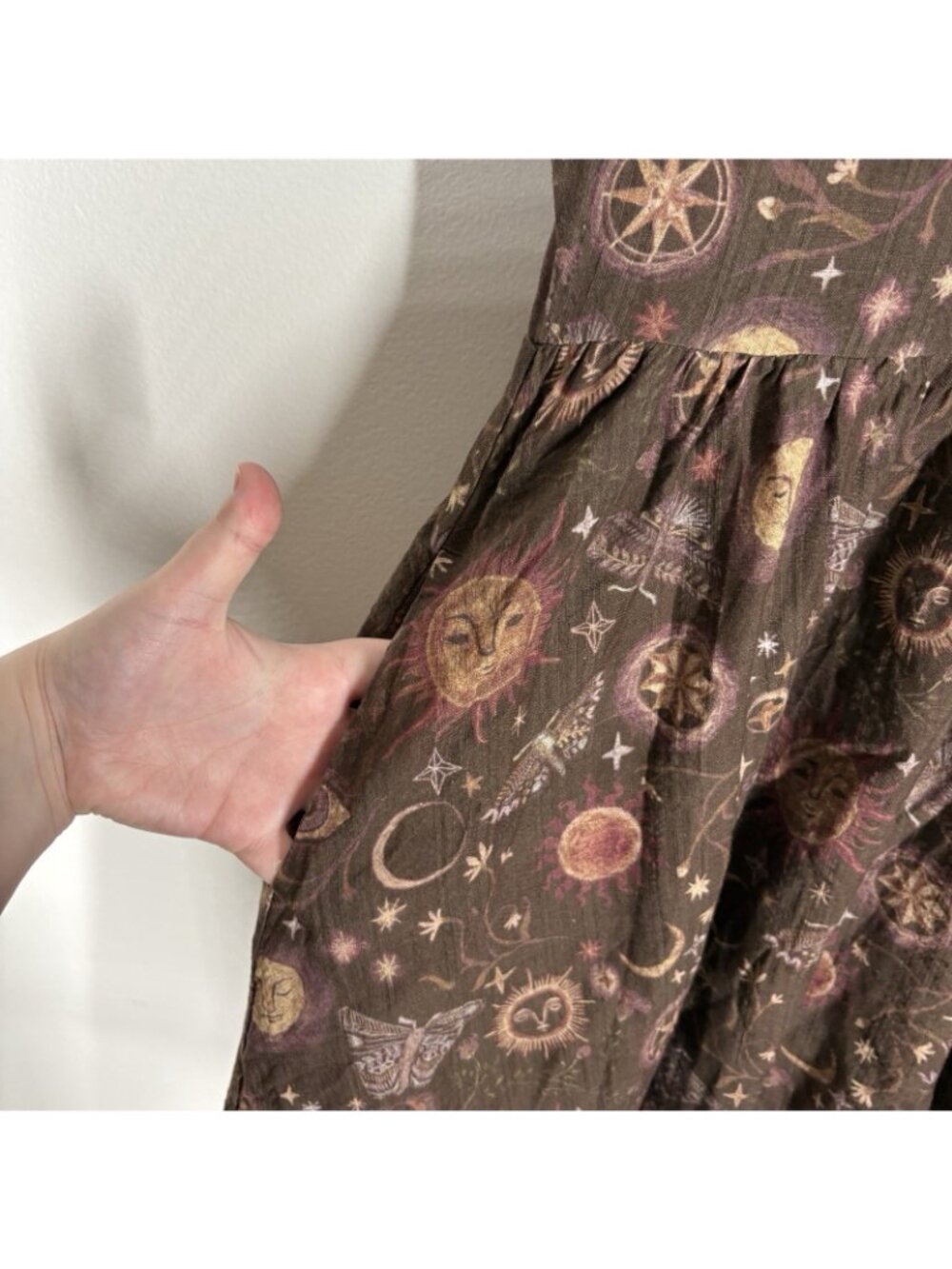 Disturbia Brown Celestial Print Mini Dress - Picture 7 of 16
